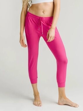 NWT Zyia Hot Pink Unwind Joggers (Short) 24" Size Large